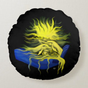 Dolphin-Liebe Rundes Kissen