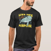 Dolphin Live Life With Porpoise Raglan Baseball Te T-Shirt (Vorderseite)