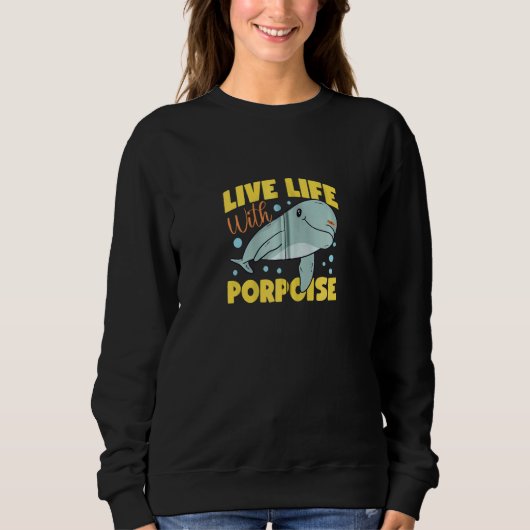 Dolphin Live Life With Porpoise Zip Hoodie (Vorderseite)