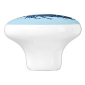 Dolphin Lotus Blume Kirschblüten Keramikknauf (Seitenansicht)