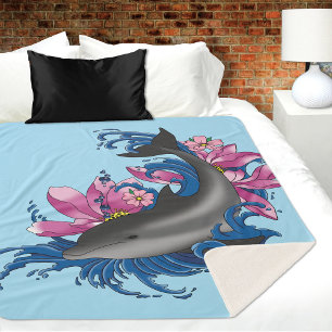 Dolphin Lotus Blume Kirschblüten Sherpadecke