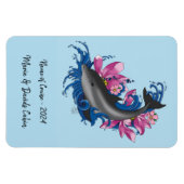 Dolphin Lotus Blume Kreuzfahrt Magnet (Horizontal)
