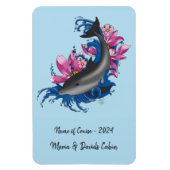 Dolphin Lotus Blume Kreuzfahrt Magnet (Vertikal)