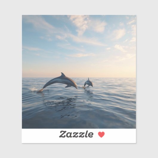 Dolphin love aufkleber (Blatt)