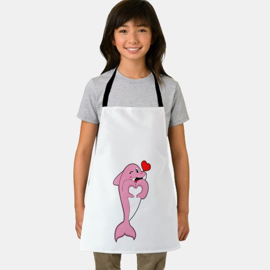 Dolphin Love Heart Schürze (Insitu)