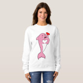Dolphin Love Heart Sweatshirt (Vorne ganz)