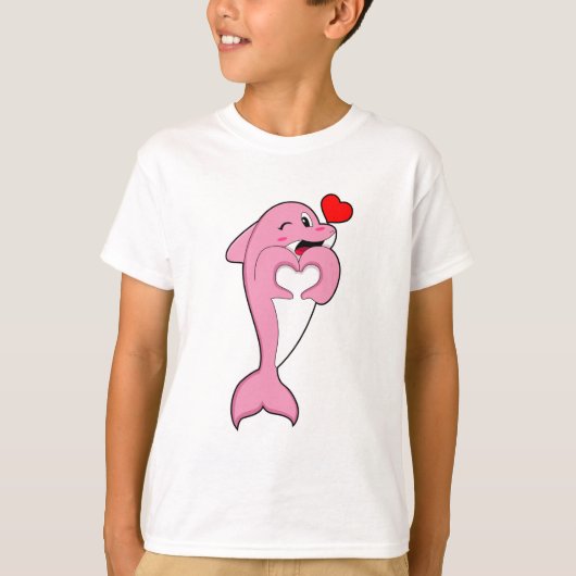 Dolphin Love Heart T-Shirt (Vorderseite)