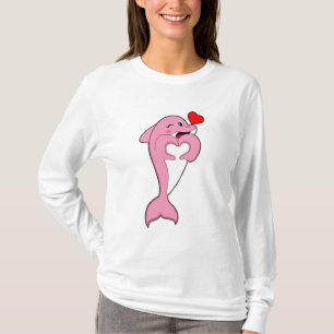 Dolphin Love Heart T-Shirt