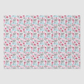 Dolphin Love Valentine's Tissue Paper in White Seidenpapier (Vorderseite)