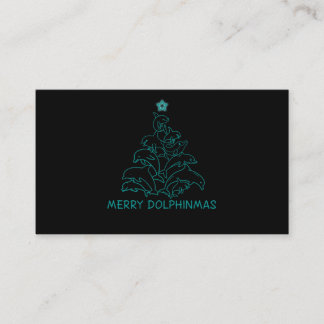 Dolphin Lover Geschenk| Dolphin Frohe Weihnachtsba Visitenkarte