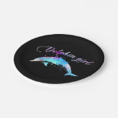 Dolphin Lover Geschenk| Galaxy Dolphin Girl Pappteller (Schrägansicht)