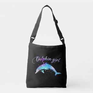 Dolphin Lover Geschenk Galaxy Dolphin Girl Tragetaschen Mit Langen Trägern