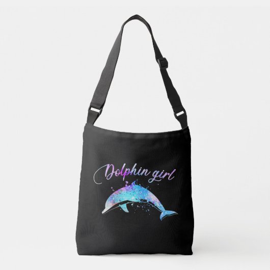 Dolphin Lover Geschenk| Galaxy Dolphin Girl Tragetaschen Mit Langen Trägern (Vorderseite)