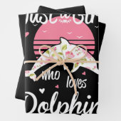 Dolphin Lover| Nur ein Mädchen, das Delphine  Geschenkpapier Set (Beispiel)