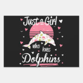 Dolphin Lover| Nur ein Mädchen, das Delphine  Geschenkpapier Set (Vorderseite)