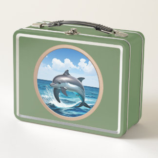 Dolphin Lunch Boxes Metall Brotdose