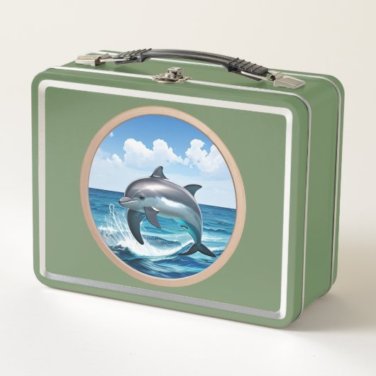 Dolphin Lunch Boxes Metall Brotdose (Vorderseite)