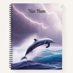 Dolphin Magic in einem Sturmmeer: Eine faszinieren Notizblock