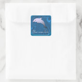 Dolphin Magnet Quadratischer Aufkleber (Tasche)