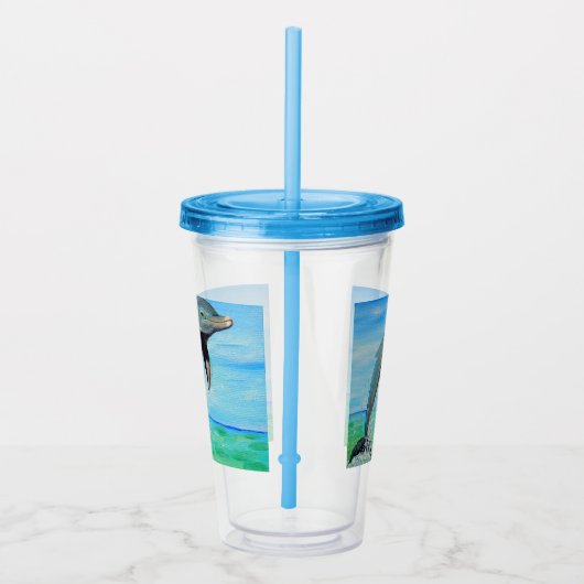 Dolphin-Malerei Acryltrinkbecher (Rechts)