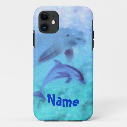 Dolphin-Malerei Case-Mate iPhone Hülle (Rückseite)