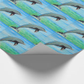 Dolphin-Malerei Geschenkpapier (Ecke)
