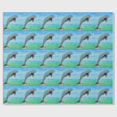 Dolphin-Malerei Geschenkpapier (Flach)