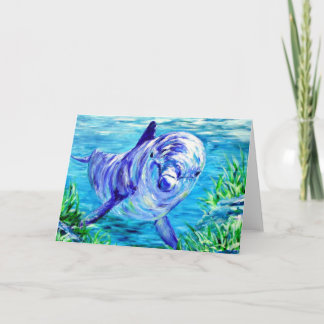 Dolphin-Malerei im Unterwasser-Bild Karte