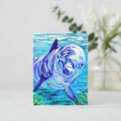 Dolphin-Malerei im Unterwasser-Bild Postkarte (Stehend Vorderseite)