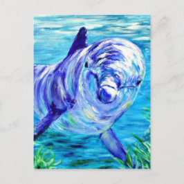 Dolphin-Malerei im Unterwasser-Bild Postkarte