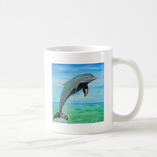Dolphin-Malerei Kaffeetasse (Rechts)