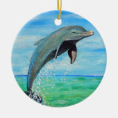 Dolphin-Malerei Keramik Ornament (Vorne)