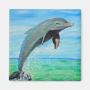 Dolphin-Malerei Magnet
