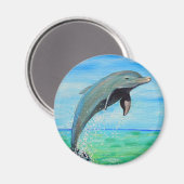 Dolphin-Malerei Magnet (Vorderseite/Rückseite)