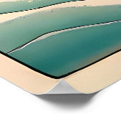 Dolphin-Malerei mit Algenzirkel Blauer Himmel Harm Poster (Ecke)