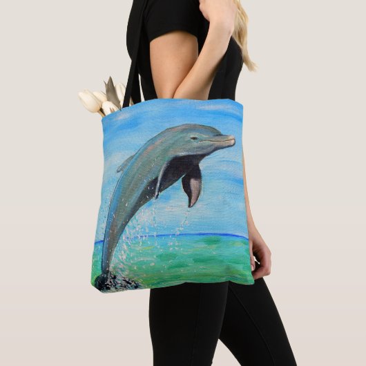 Dolphin-Malerei Tasche (Von Nahem)