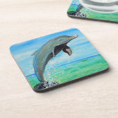 Dolphin-Malerei Untersetzer (Linke Seite)
