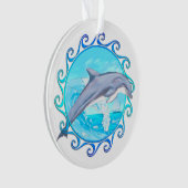 Dolphin Maori Sun Ornament (Vorderseite)