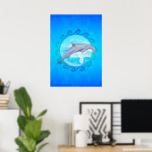 Dolphin Maori Sun Poster (Heimbüro)
