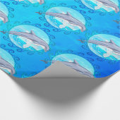 Dolphin Maori Sun Wrapping Paper Geschenkpapier (Ecke)