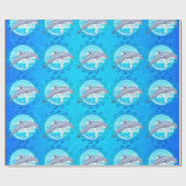 Dolphin Maori Sun Wrapping Paper Geschenkpapier (Flach)