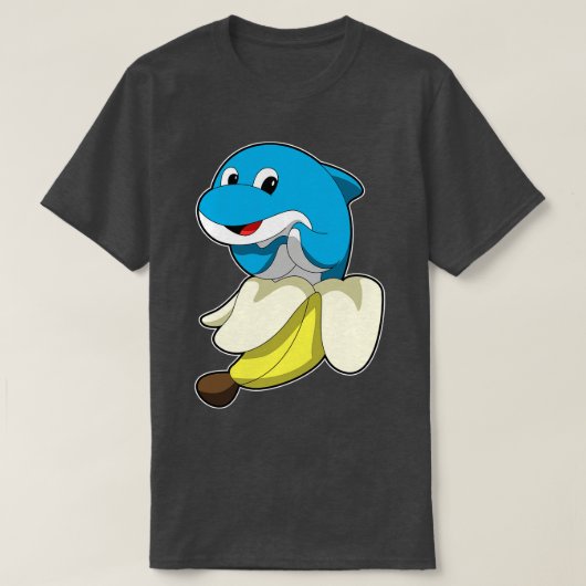 Dolphin mit Banane T-Shirt (Design vorne)