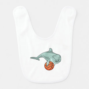 Dolphin mit Basketball Babylätzchen