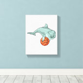 Dolphin mit Basketball Leinwanddruck (Insitu (Holzboden))