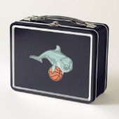 Dolphin mit Basketball Metall Brotdose (Vorderseite)