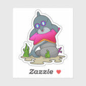 Dolphin mit Brille Aufkleber (Blatt)