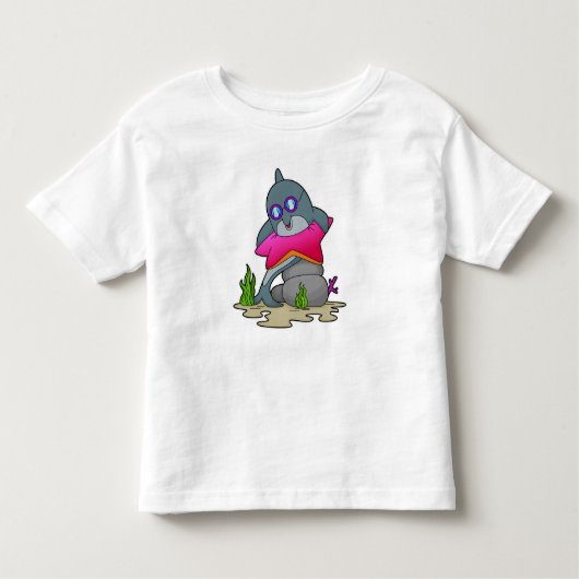 Dolphin mit Brille Kleinkind T-shirt (Vorderseite)