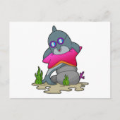 Dolphin mit Brille Postkarte (Vorderseite)