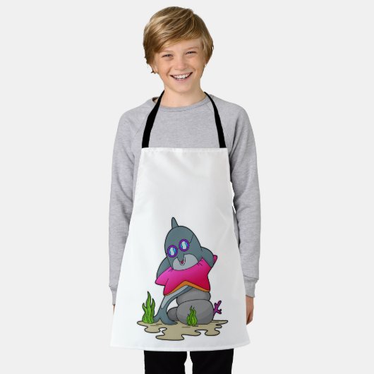 Dolphin mit Brille Schürze (Getragen)