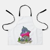 Dolphin mit Brille Schürze (Vorderseite)